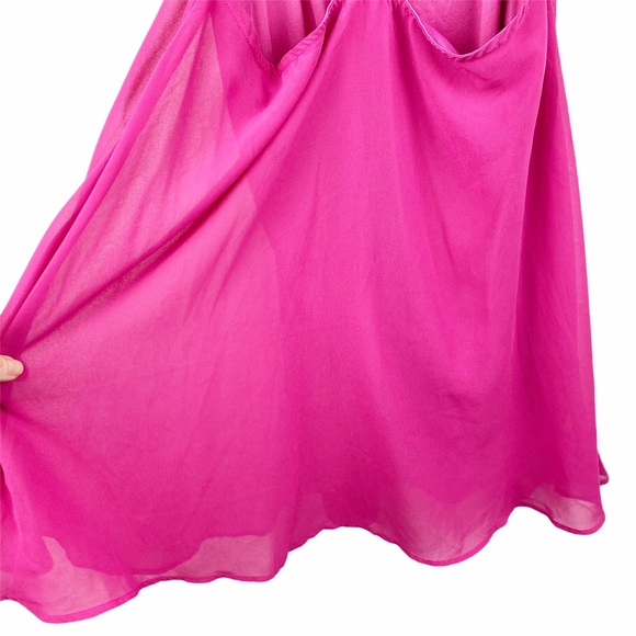 Tobi Magenta Pink Sheer Flowy Tank Cami Top S - Picture 5 of 7
